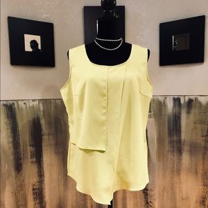 Chartreuse Sleeveless Top Sz L
